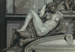 Michelangelo's La Notte, Medici Chapels, Florence Postcard
