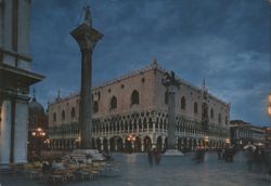 Palace of the Doges - Night View Postcard