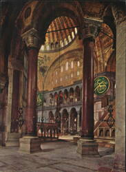 Interior of Saint Sophia Museum, Istanbul Postcard
