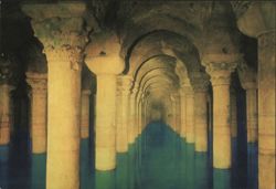 Yerebatan Sarayı Cistern Istanbul Turkey Chrome Postcard Postcard