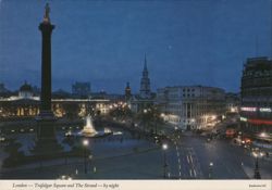 London – Trafalgar Square and The Strand – by night Postcard