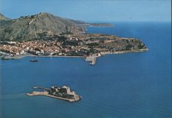 Nauplia Partial View with Burzi Fortress Postcard