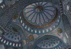 The Dome of the Blue Mosque, Sultan Ahmed Camii, Istanbul Postcard