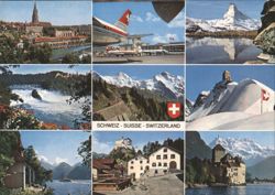 Swiss Landscapes & Landmarks Collage Postcard