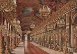 Königsschloss Herrenchiemsee Great Gallery of Mirrors Postcard