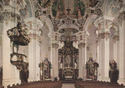 Wallfahrtskirche Steinhausen (Württ.) Interior Postcard