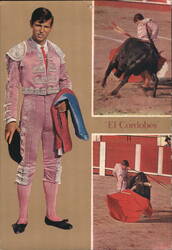 El Cordobés Matador Bullfighting Scenes Postcard