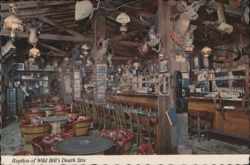 Replica of Wild Bill's Death Site, Old Style Bar - Saloon No. 10 Postcard