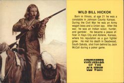 Wild Bill Hickok Gunfighter of the Old West on Horseback Postcard