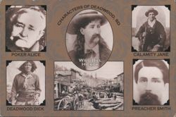 Characters of Deadwood, SD - Wild Bill, Calamity Jane Postcard