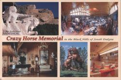 Crazy Horse Memorial Black Hills SD Model, Center, Studio Postcard
