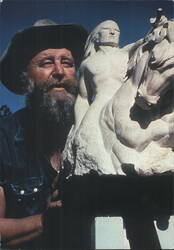 Crazy Horse Mountain Memorial Sculptor Korczak Ziolkowski Postcard