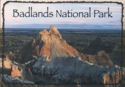Badlands National Park Dawn, Eroded Layers, Fossil Mammals Postcard