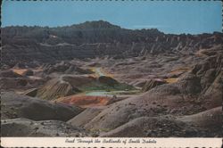 Road Through the Badlands Postcard
