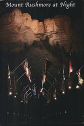 Mount Rushmore at Night Postcard