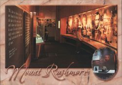 Mount Rushmore Exhibit, Lincoln Life Mask, Black Hills, SD Postcard