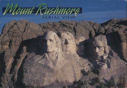 Mount Rushmore SD Aerial View Continental Chrome Postcard Postcard