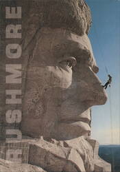 Mount Rushmore Abraham Lincoln Face Lift Maintenance Postcard
