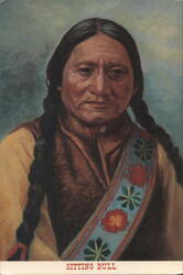 Sitting Bull, Sioux Chief, Native American Portrait Postcard