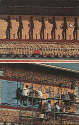 Mitchell Corn Palace Redecoration, Marching Band Panels Postcard