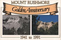 Mount Rushmore Golden Anniversary 1941-1991 Postcard