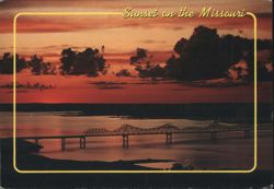 Sunset on the Missouri River, South Dakota Postcard