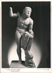 Eleusis Statuette of Poseidon, N. Stournaras Postcard
