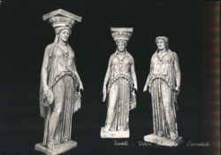Tivoli Villa Adriana Cariatidi Statues Postcard