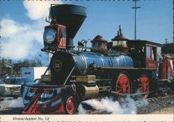 Genoa/Jupiter No. 12 Locomotive, Old Sacramento, CA Postcard