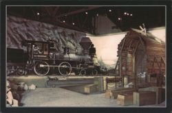 Central Pacific No. 1 Governor Stanford Locomotive Exhibit Postcard