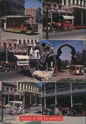 Streets of Old Sacramento, California Postcard