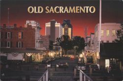 Old Sacramento Gold Rush Days Street Scene Postcard