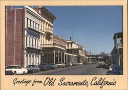 2nd Street, Old Sacramento, California Postcard