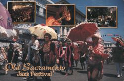 Old Sacramento Jazz Festival, Parade Postcard