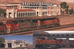 Harvey House Barstow CA BNSF Trains Postcard