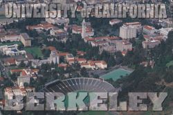 University of California, Berkeley Aerial Campus View Postcard