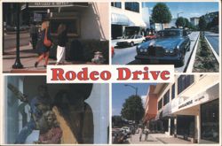 Rodeo Drive Fashionable Shops, Beverly Hills CA Postcard