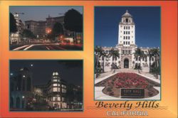 Beverly Hills City Hall, Regent Beverly Wilshire, Two Rodeo Postcard