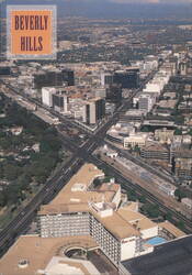 Beverly Hills Aerial View, Beverly Hilton Hotel Postcard