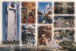 Galleria at Roseville, Shopping Mall & Carousel Postcard