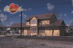 Roseville CA Railroad Station Trans-Continental Stop Postcard