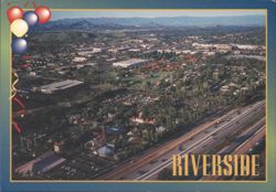Riverside, California Aerial View, Inland Empire Postcard