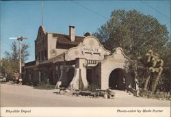 Rhyolite Depot, Stone & Concrete Railroad Station Postcard
