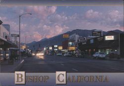 Bishop, California Street Scene, Sierra Nevada Mountains Postcard