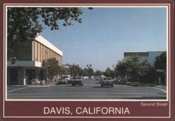 Second Street, Davis, California Postcard