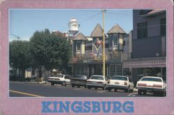 Kingsburg's Swedish Village & Coffee Pot Water Tower, CA Postcard