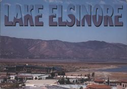 Lake Elsinore, CA - Storm Baseball Stadium & Lake View Postcard