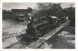 Railtown 1897: Sierra Railroad Locomotive 28 on Turntable Postcard
