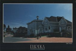 Old Town Eureka CA Historic Houses Victorian Architecture Postcard