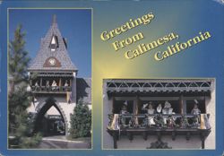 Crown Village Animated Clock Tower, Calimesa, California Postcard